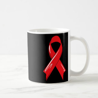 Hjärtmedvetenhet Band Röda Överlevande Krigare Kaffemugg