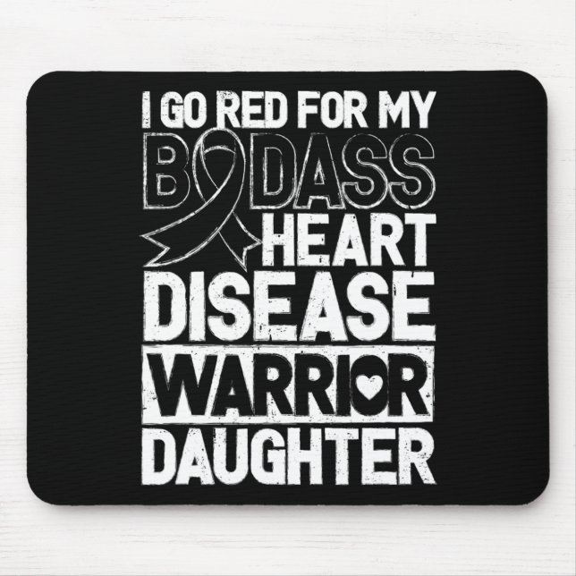 Hjärtmedvetenhet D Warrior Dotter Go Red  Musmatta (Framsidan)