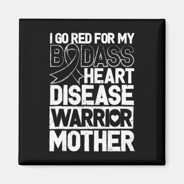 Hjärtmedvetenhet Dålig Warrior Mor Mamma Gå  Magnet (Framsidan)