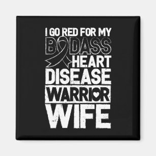 Hjärtmedvetenhet Dålig Warrior Wife Go Red Magnet