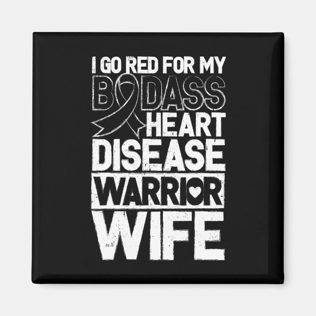 Hjärtmedvetenhet Dålig Warrior Wife Go Red  Magnet (Framsidan)