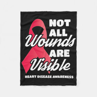 Hjärtmedvetenhet gåva Inte alla sår är synliga Fleecefilt