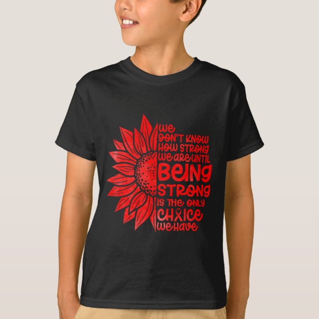 Hjärtmedvetenhet Warrior överlevande supporter T Shirt (Framsida)