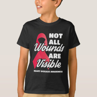 Hjärtmedvetenhetspresent Inte alla sår är synliga T Shirt
