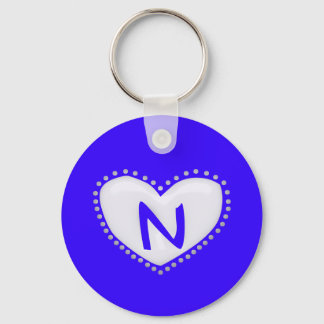 Hjärtmonogramnyckelkedja Nyckelring