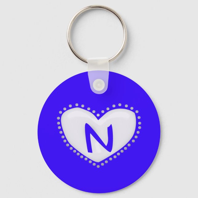 Hjärtmonogramnyckelkedja Nyckelring (Framsida)
