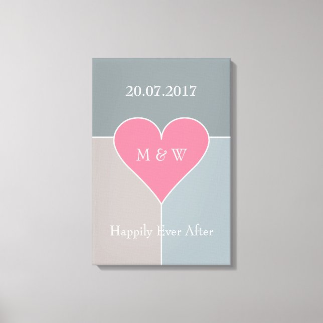 Hjärtmönster anpassad text på canvas (Framsida)