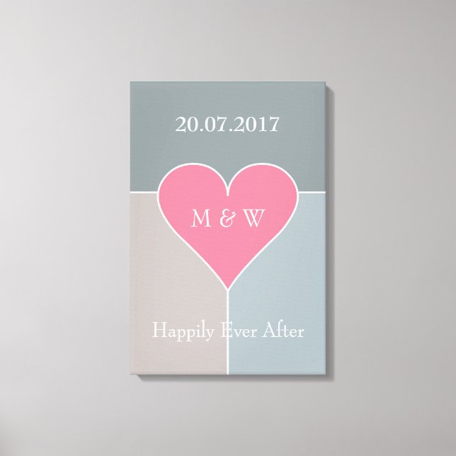 Hjärtmönster anpassad text på canvas (Framsida)