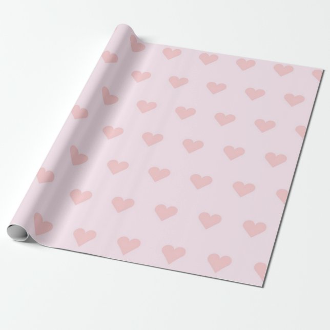 Hjärtmönster Presentpapper (Utrullad)