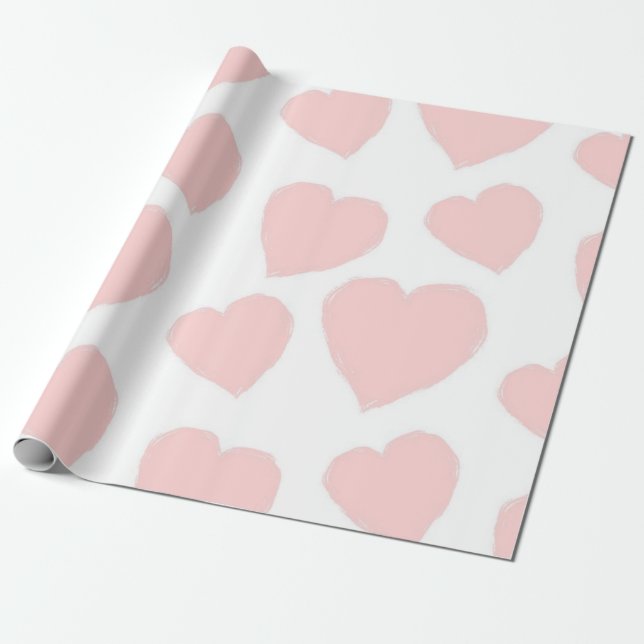 Hjärtmönster Presentpapper (Utrullad)