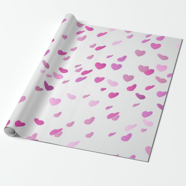 Hjärtmönster Presentpapper (Utrullad)
