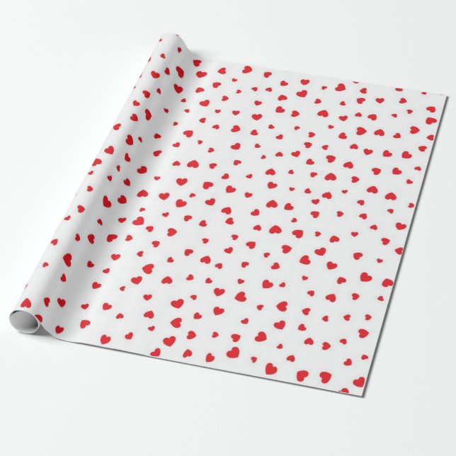 Hjärtmönster Presentpapper (Utrullad)
