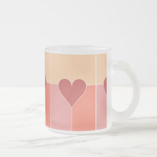 Hjärtmönster specialbeställda muggar med monogram
