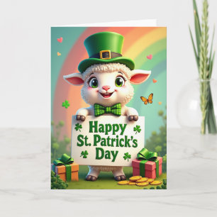 Hjärtmönstrat St. Patricks dag-kort Kort