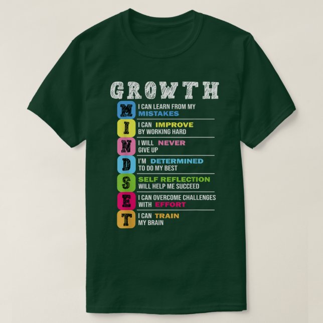 Hjärtmotivation för Mindset-klassrummet för tillvä T Shirt (Design framsida)