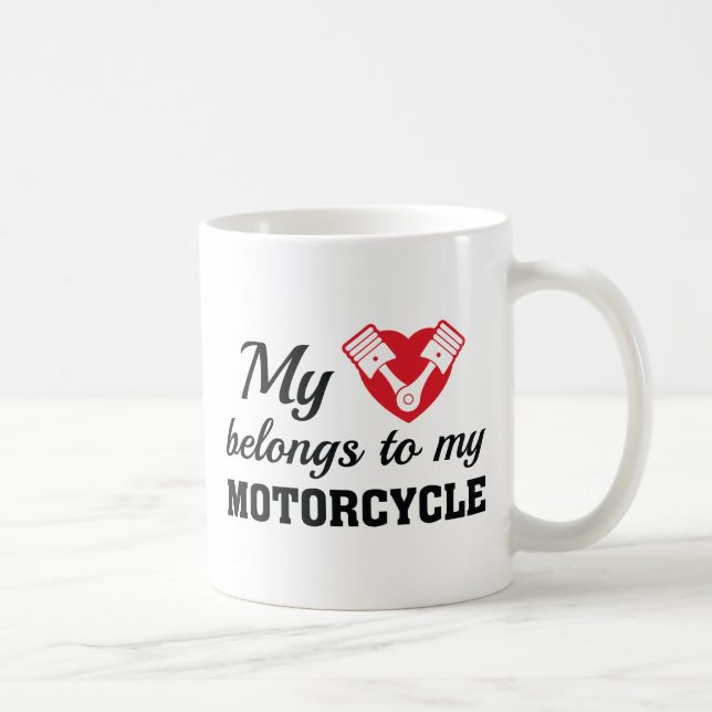 Hjärtmotorcykel - Tillhör Kaffemugg (Höger)
