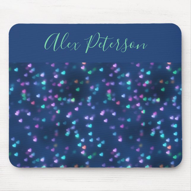 Hjärtmussla med mousserande kärlek musmatta (Framsidan)