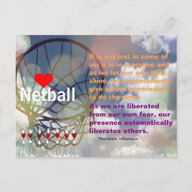 HjärtNetball-design och inspirationsoffert Vykort (Framsida)