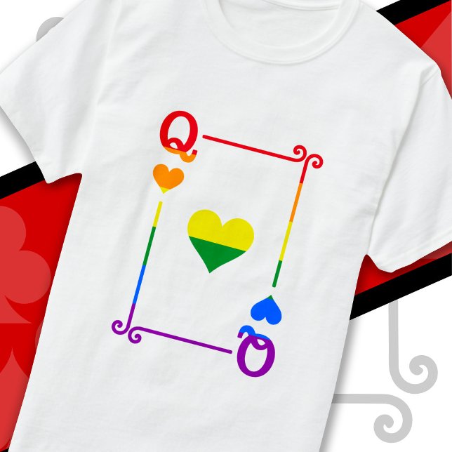 Hjärtningar för HBT-Pride-Flagga för uppspelningsk T Shirt (Skapare uppladdad)