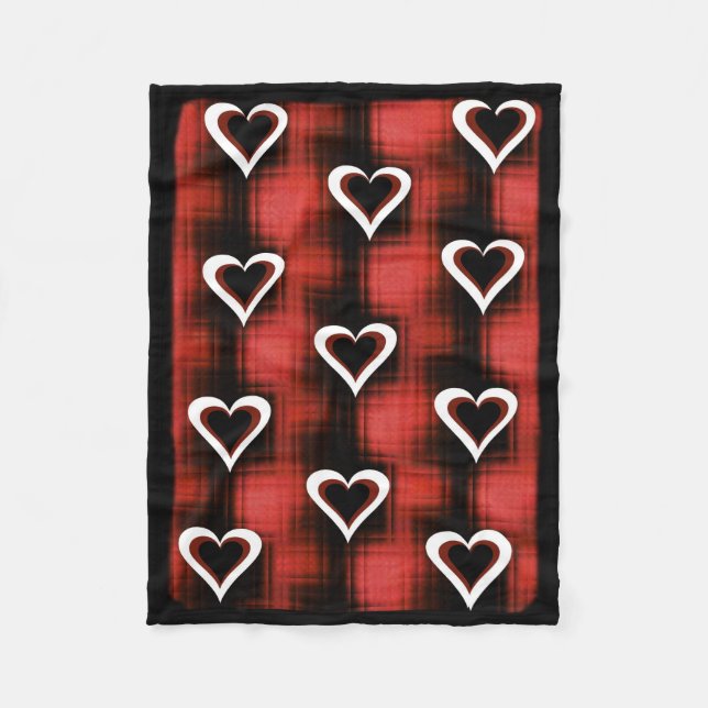 Hjärtningar i kontrollpanelen fleecefilt (Framsidan)