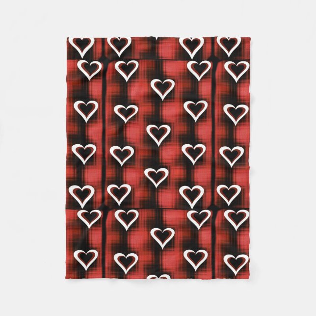 Hjärtningar i kontrollpanelen fleecefilt (Framsidan)