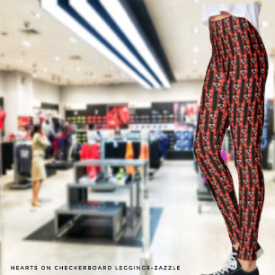 Hjärtningar i kontrollpanelen leggings