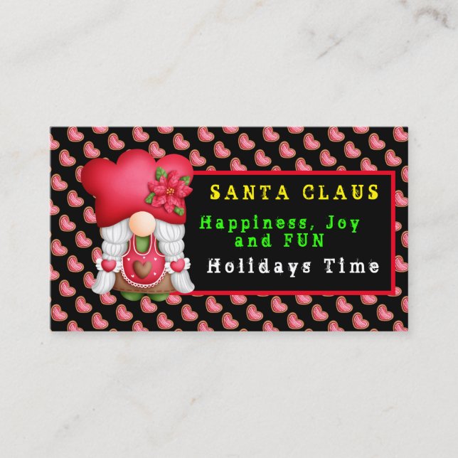 Hjärtnom Anpassa Färg och text Visitkort (Framsida)