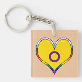 Hjärtnyckelring för intersex Pride