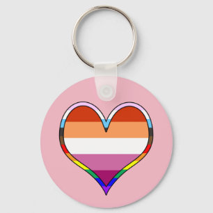 Hjärtnyckelring för Pridet lesbisk Nyckelring