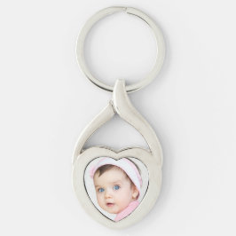 Hjärtnyckelring Gift Mamma i Flicka Twisted Heart Silverfärgad Nyckelring