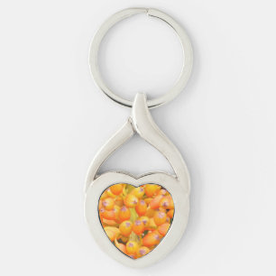 Hjärtnyckelringen Flower Seeds Twisted Heart Silverfärgad Nyckelring