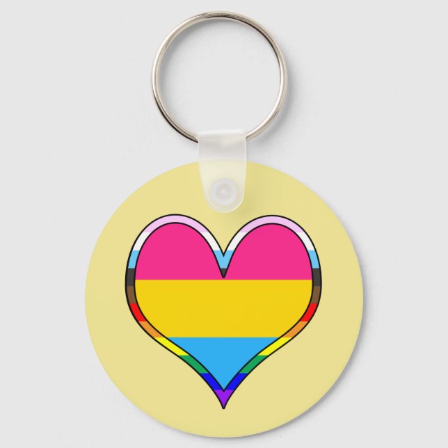 Hjärtnyckelringen Panorera Pride Nyckelring (Framsida)