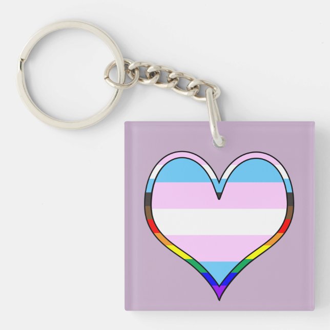 Hjärtnyckelringen TransPride (Framsidan)
