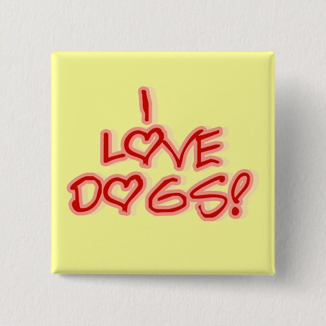 Hjärtor älskar jag hundTshirts och gåvor Knapp (Framsida)