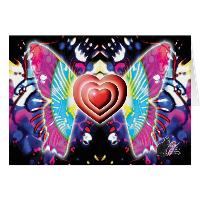 Hjärtor av Glys Hälsningskort (Framsidan Horizontal)