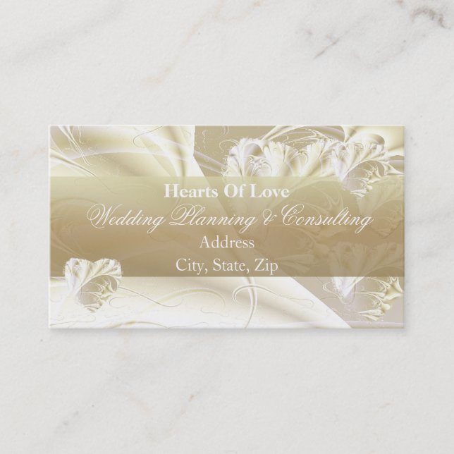 Hjärtor av kärlek visitkort (Framsida)