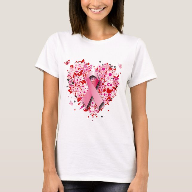 HJÄRTOR, FJÄRILAR OCH ROSA BAND T SHIRT (Framsida)