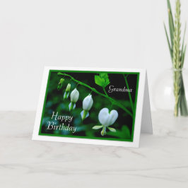 Hjärtor för grattis på födelsedagenmormorvit kort