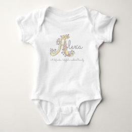Hjärtor för monogram för Alexa flickanamn menande T-shirt