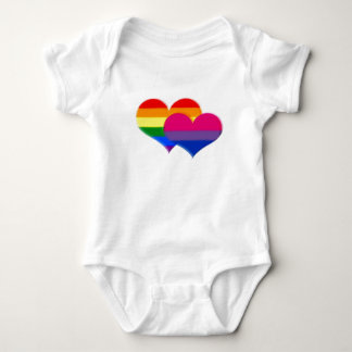 Hjärtor för pastell för LGBT-Bipride Tee Shirt