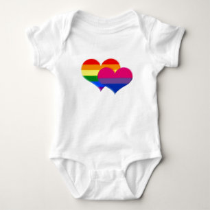 Hjärtor för pastell för LGBT-Bipride Tröja