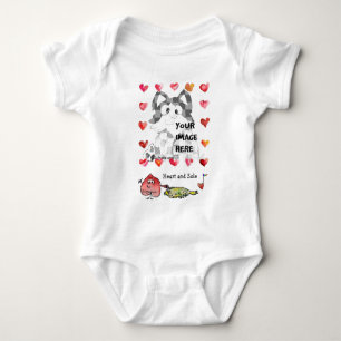 Hjärtor för personligbabytecknad tee