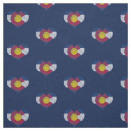 Hjärtor för vintageColorado flagga Tyg