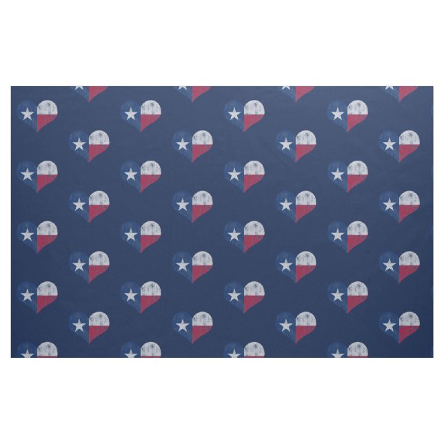 Hjärtor för vintageTexas flagga Tyg (Fat Quarter)