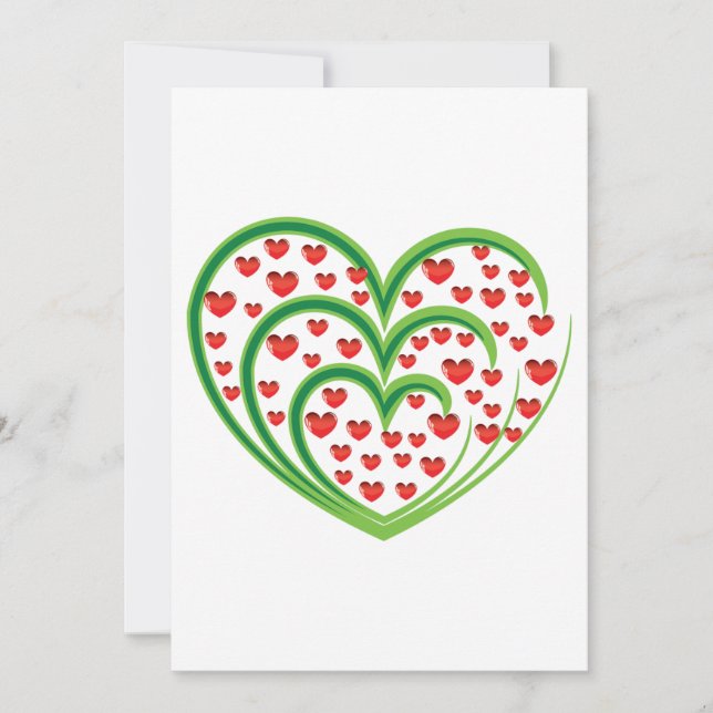 Hjärtor i hjärtainbjudningar inbjudningar (Framsida)