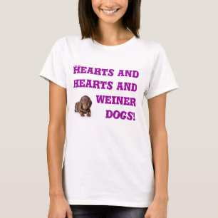 Hjärtor och hjärtor och weinerhundar t shirt