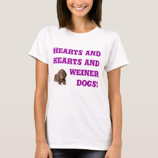 Hjärtor och hjärtor och weinerhundar t shirt