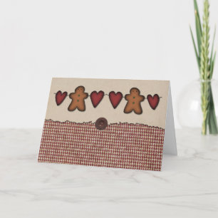 Hjärtor och pepparkakajulkort helgkort