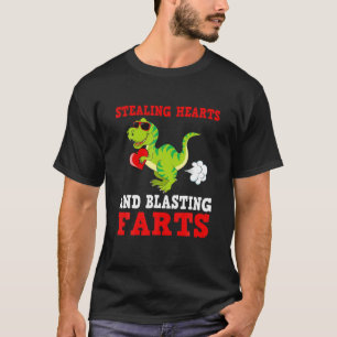 Hjärtor och sprängschaktor för barn i form av rex  t shirt