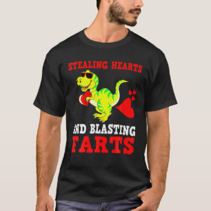 Hjärtor och sprängschaktor för barn i form av rex  t shirt